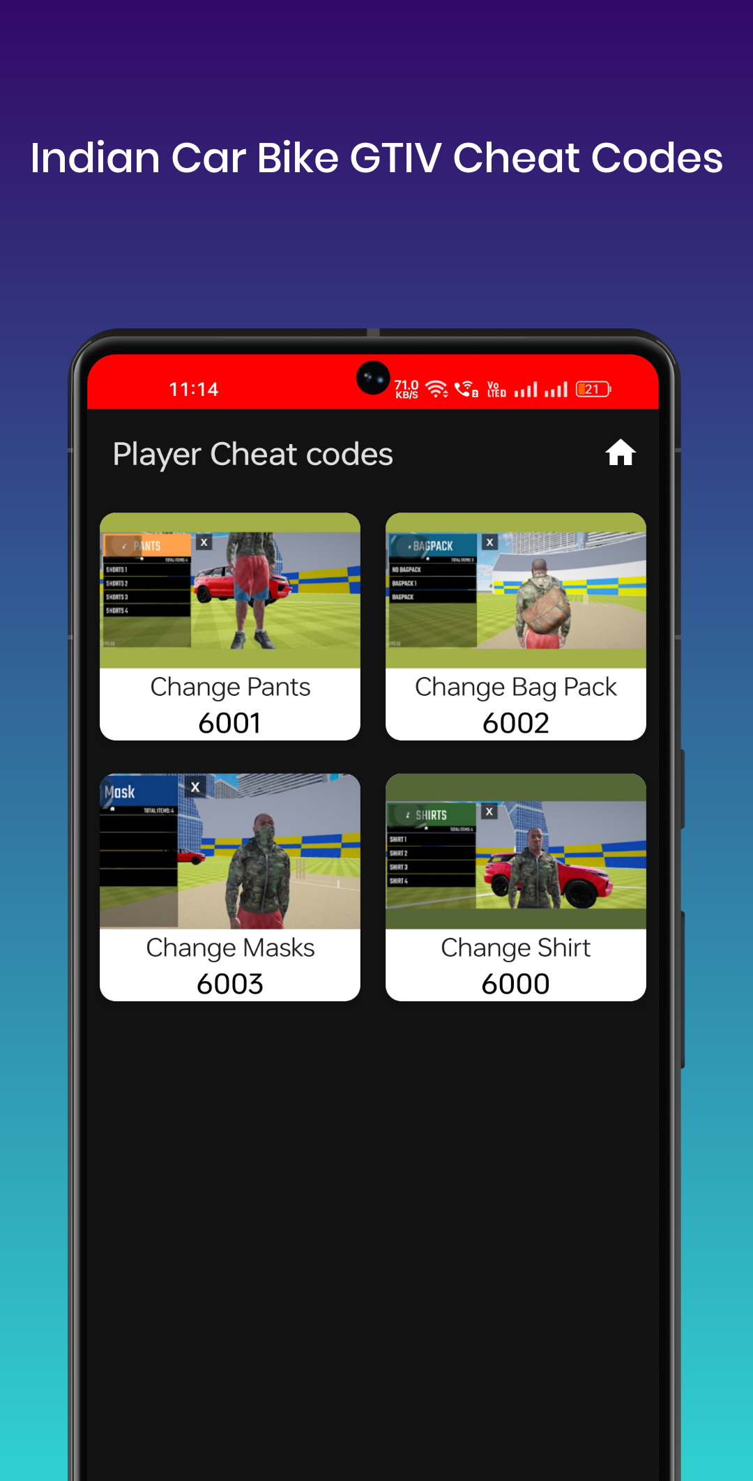 اسکرین شات 7 برنامه Indian Car Bike GTIV cheats