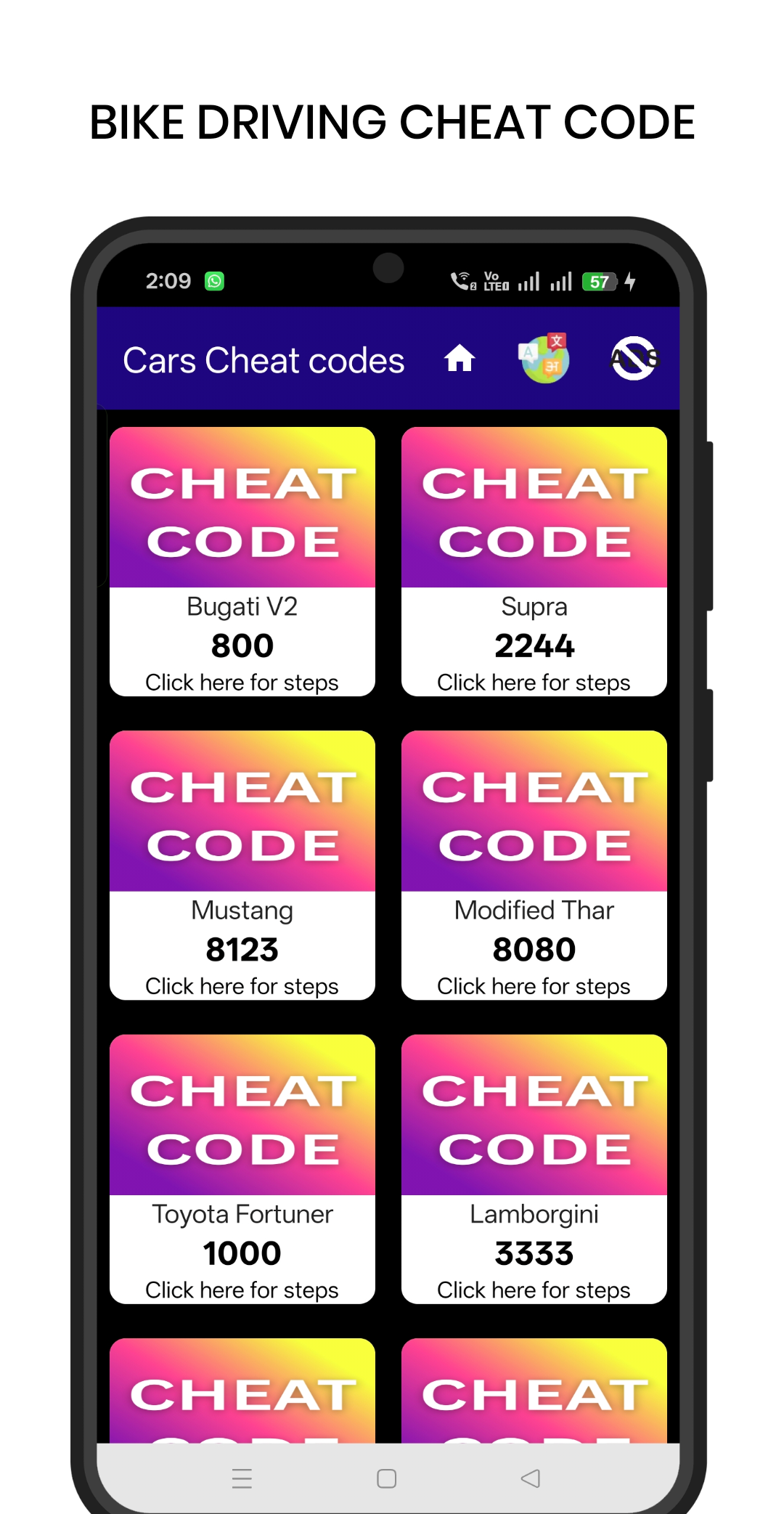 اسکرین شات 3 بازی Bike driving game cheat code