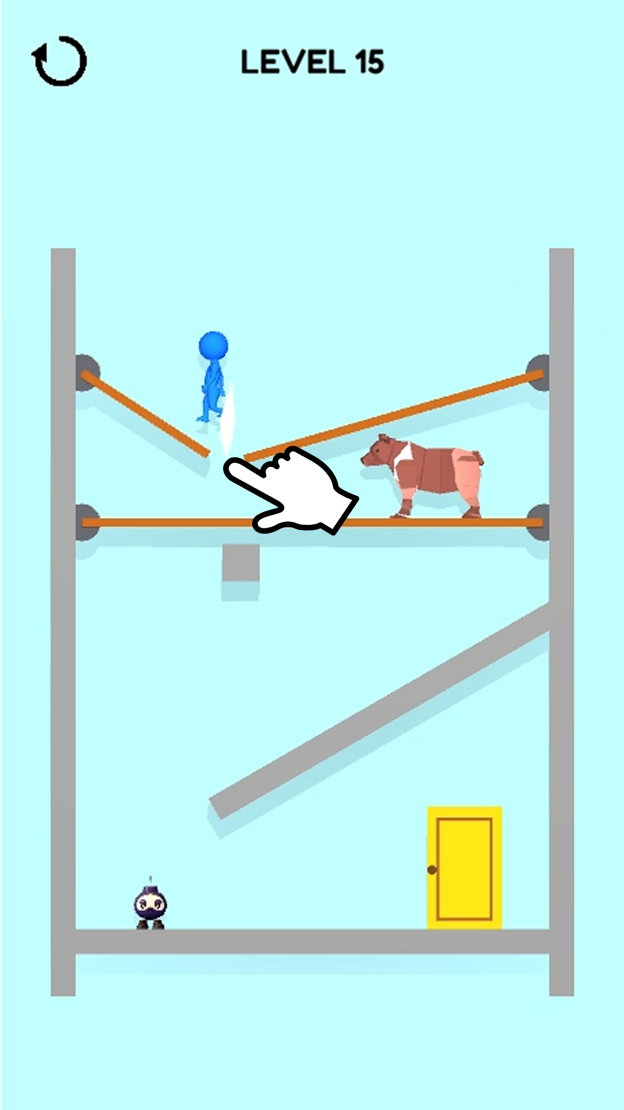 اسکرین شات 1 بازی Cut the board - Stickman Riddl