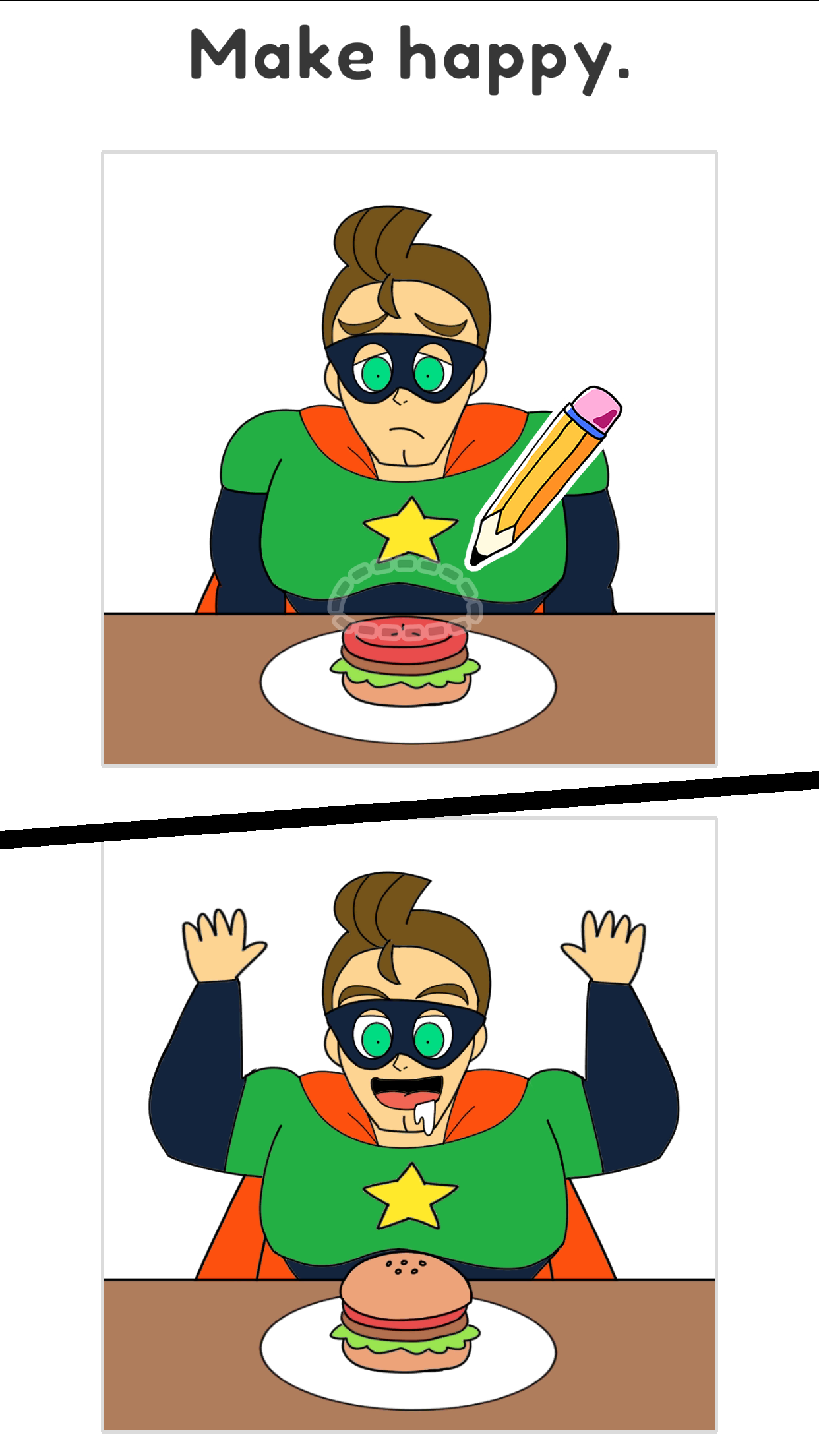 اسکرین شات 1 بازی Draw Happy Hero - Help puzzle