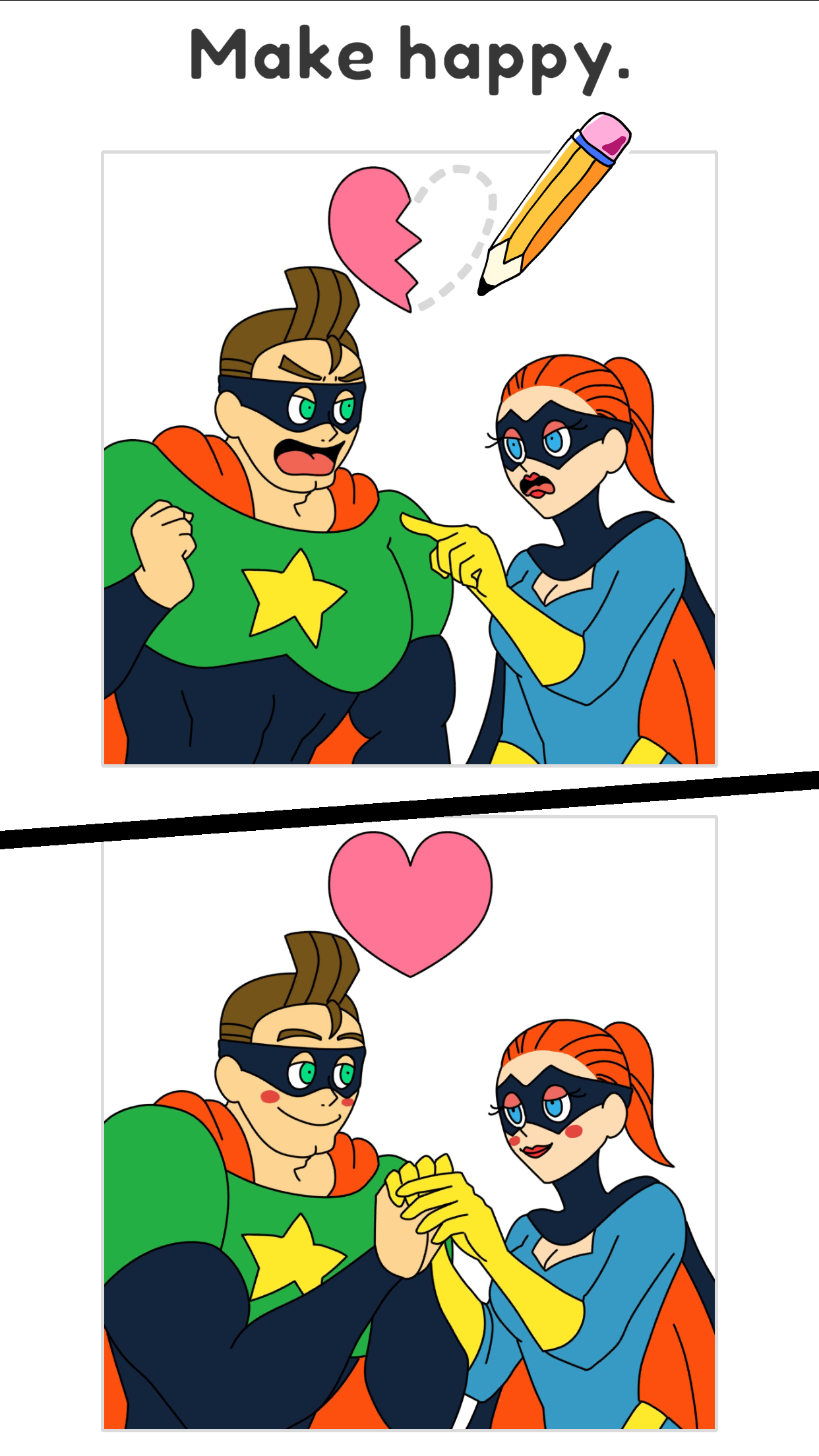 اسکرین شات 2 بازی Draw Happy Hero - Help puzzle