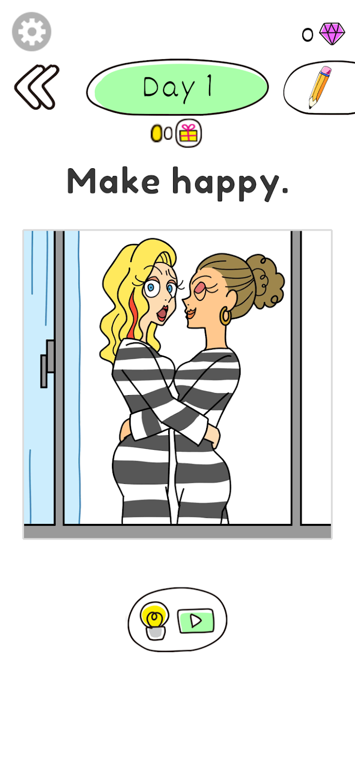اسکرین شات 3 بازی Draw Happy Prisoner-Free draw puzzle to help woman