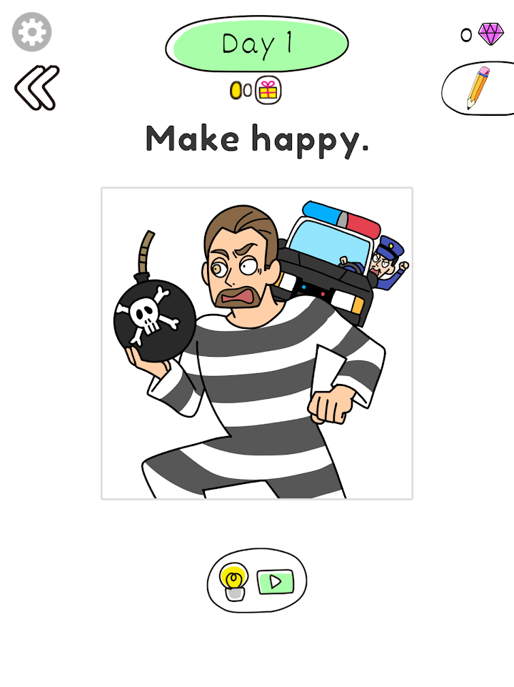 اسکرین شات 6 بازی Draw Happy Prisoner-Free draw puzzle to help woman
