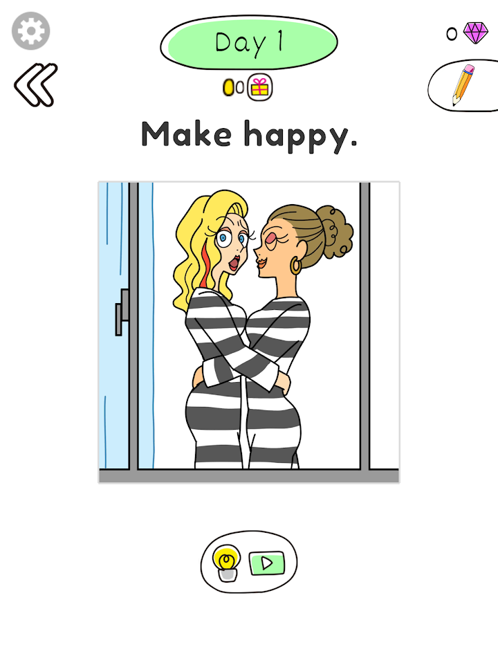 اسکرین شات 5 بازی Draw Happy Prisoner-Free draw puzzle to help woman