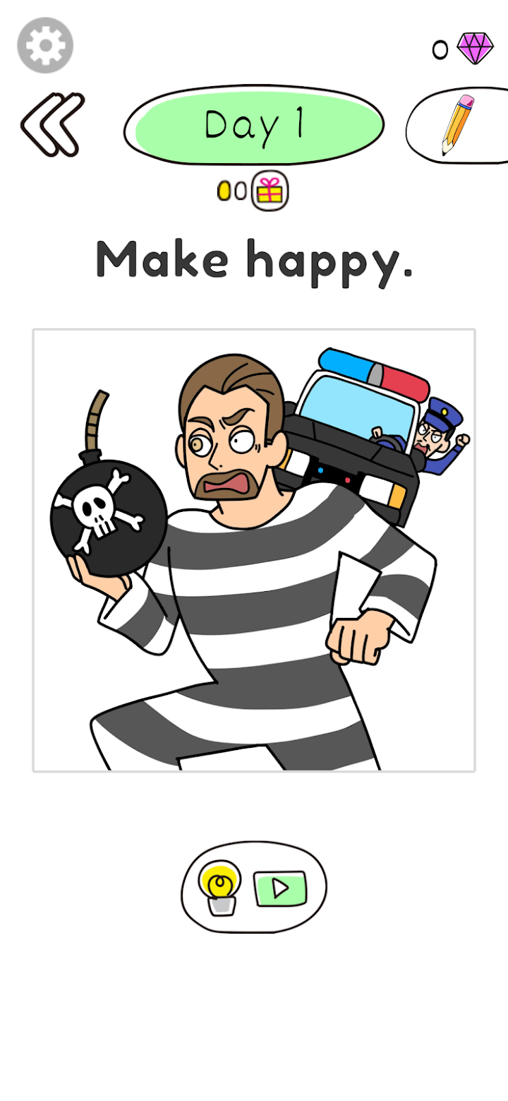 اسکرین شات 4 بازی Draw Happy Prisoner-Free draw puzzle to help woman