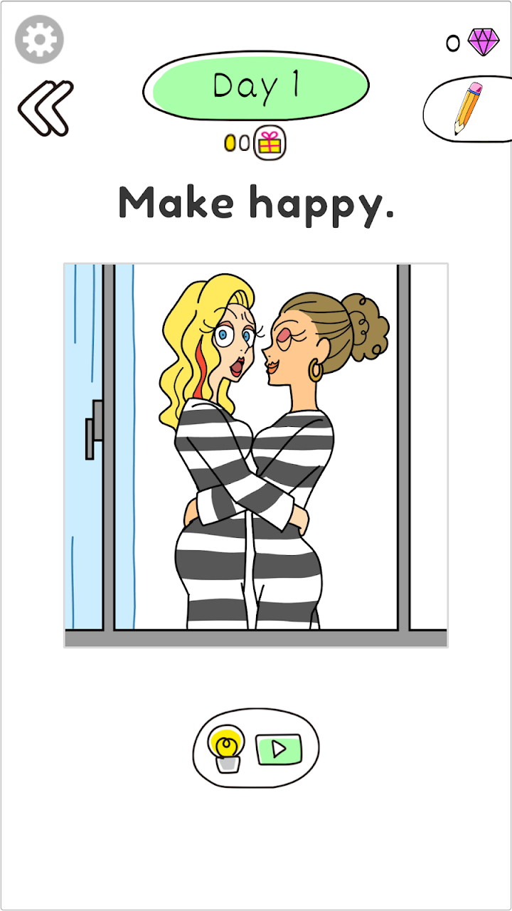 اسکرین شات 1 بازی Draw Happy Prisoner-Free draw puzzle to help woman