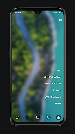 اسکرین شات 4 برنامه Blurone: Blur effect wallpaper & dock