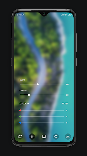 اسکرین شات 2 برنامه Blurone: Blur effect wallpaper & dock