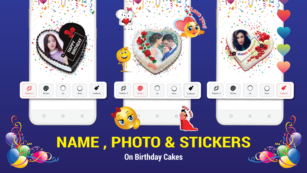 اسکرین شات 3 برنامه Name Photo On Birthday Cake