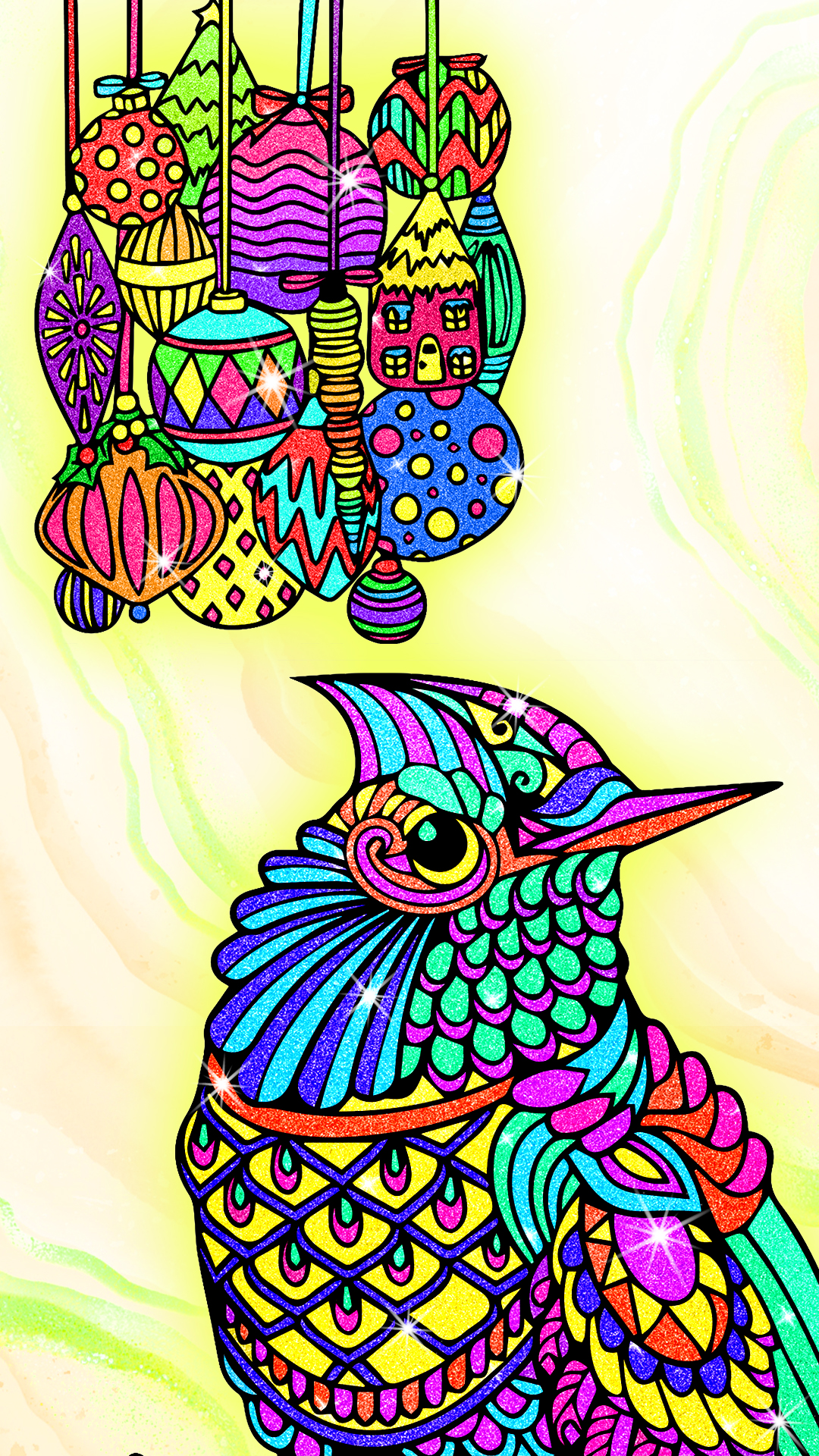 اسکرین شات 4 برنامه Glitter Color Adult Paint Book