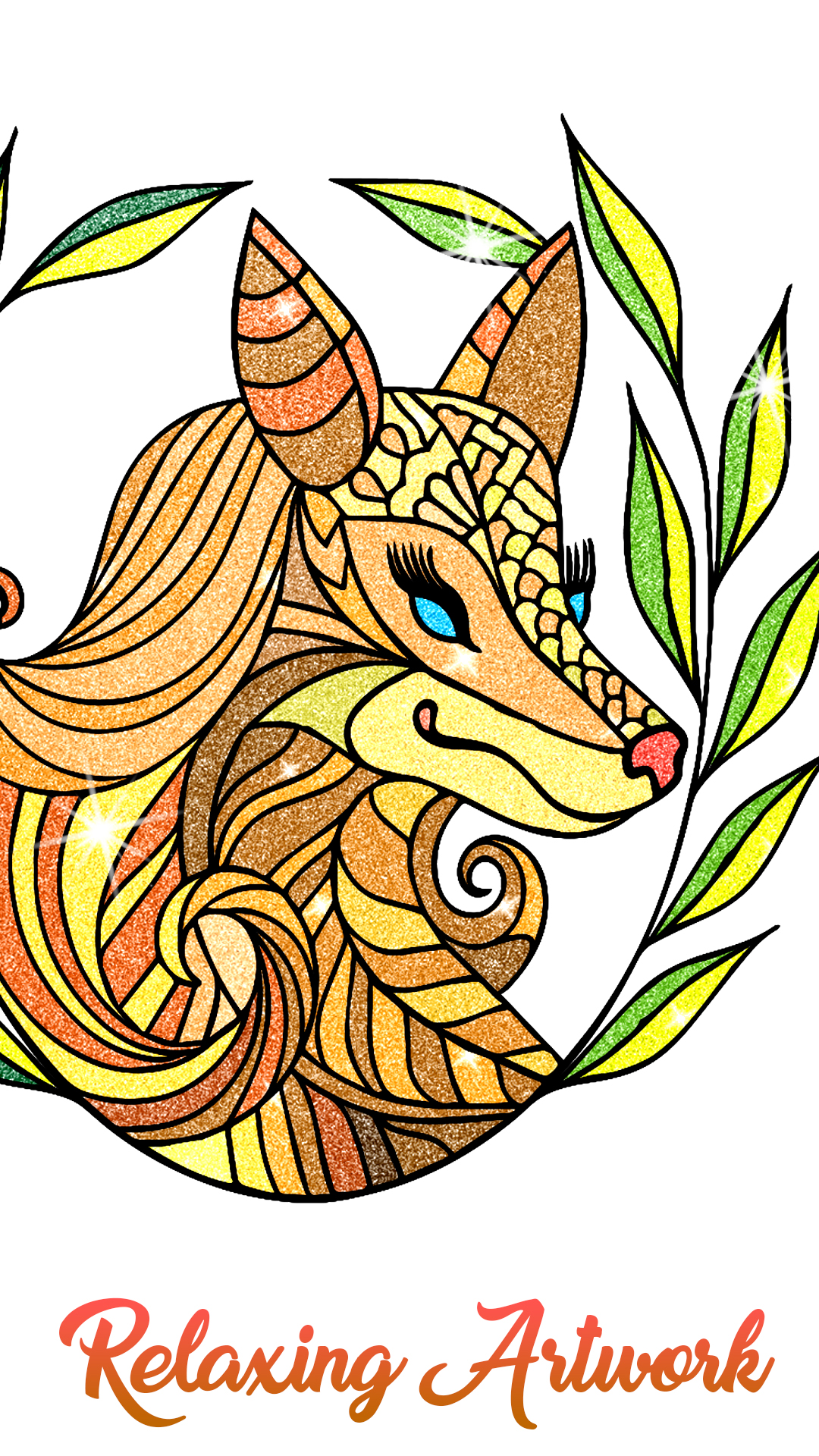 اسکرین شات 7 برنامه Glitter Color Adult Paint Book