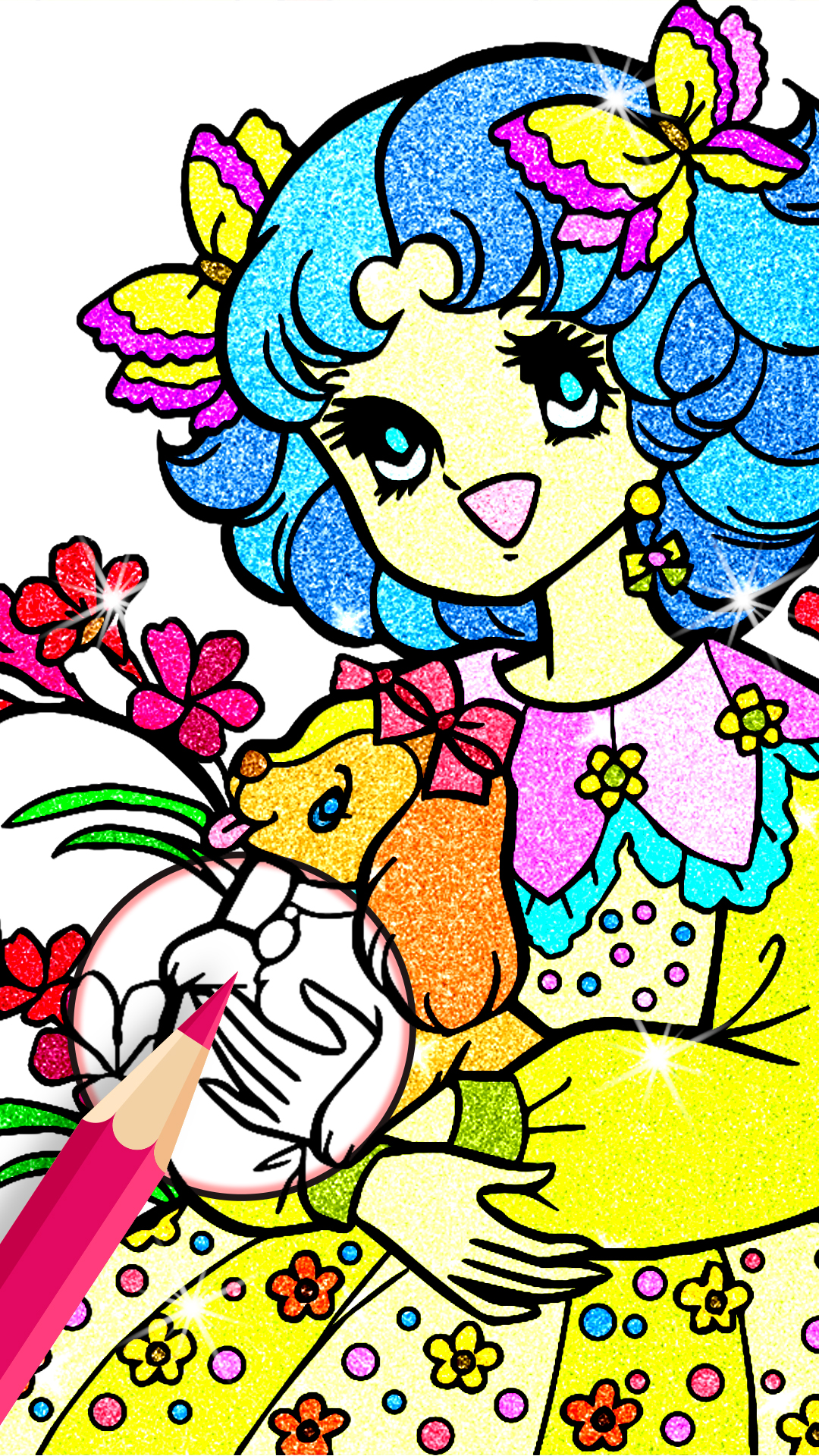 اسکرین شات 3 برنامه Glitter Color Adult Paint Book