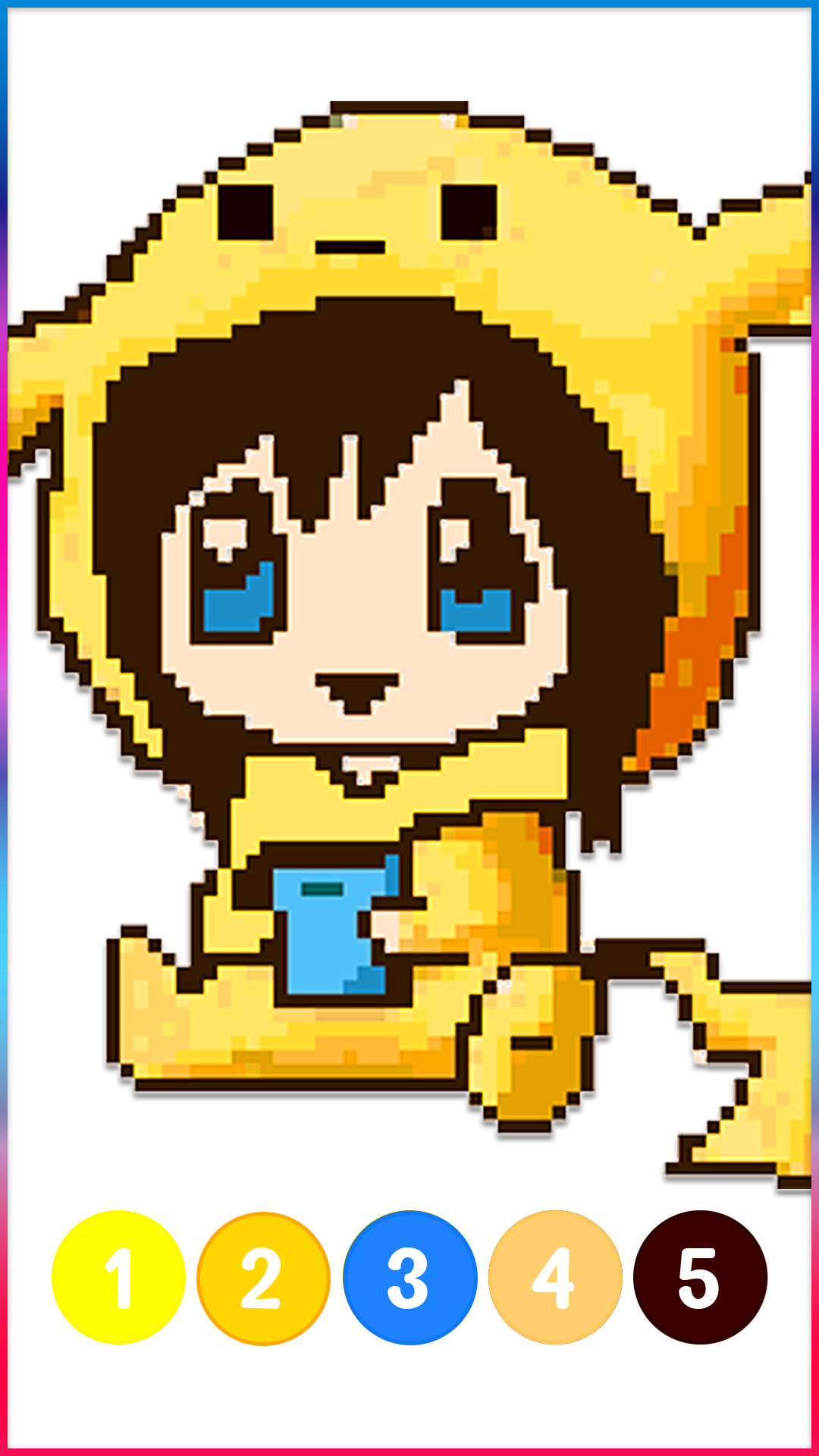 اسکرین شات 3 برنامه Anime Manga Pixel Art Coloring