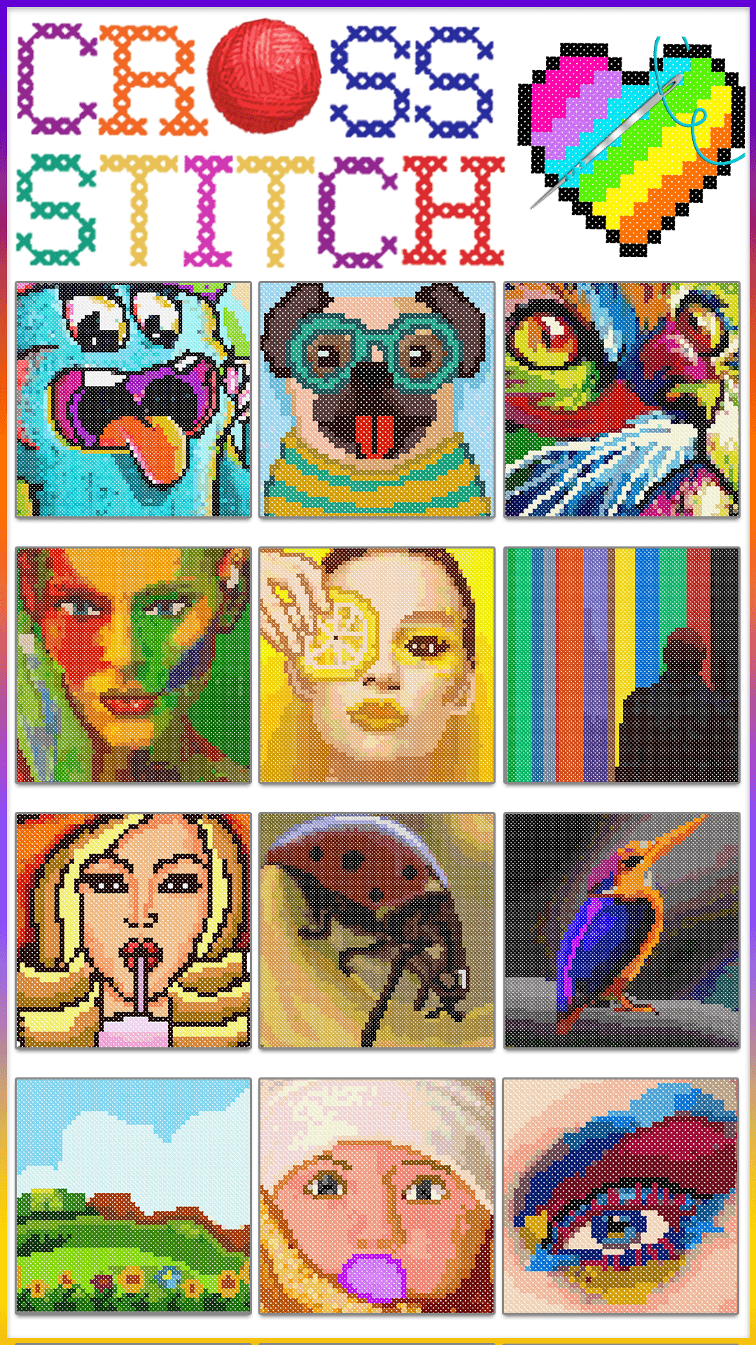 اسکرین شات 1 برنامه Cross Stitch Adult Coloring
