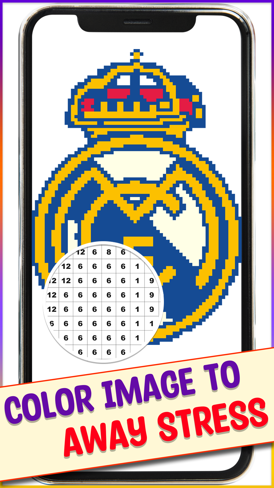 اسکرین شات 6 برنامه Football Pixel Art Coloring