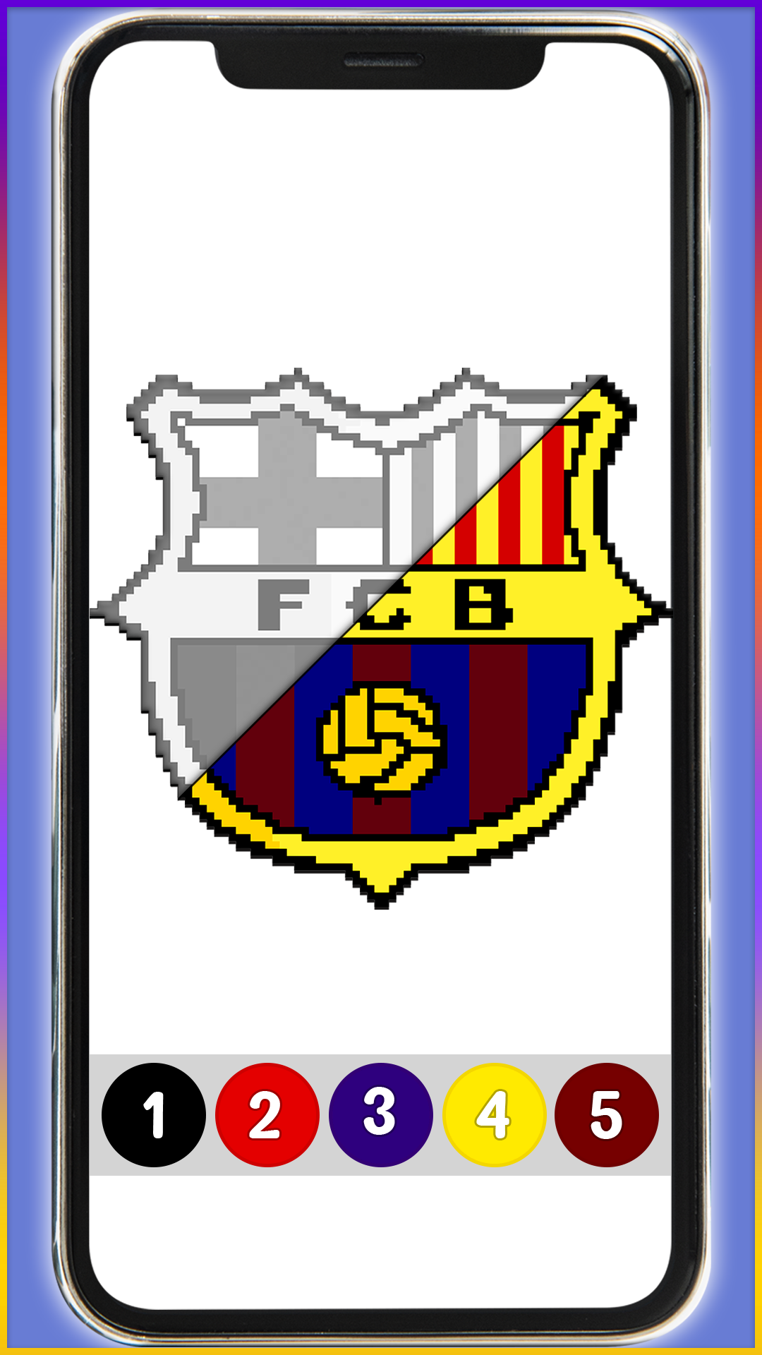 اسکرین شات 7 برنامه Football Pixel Art Coloring