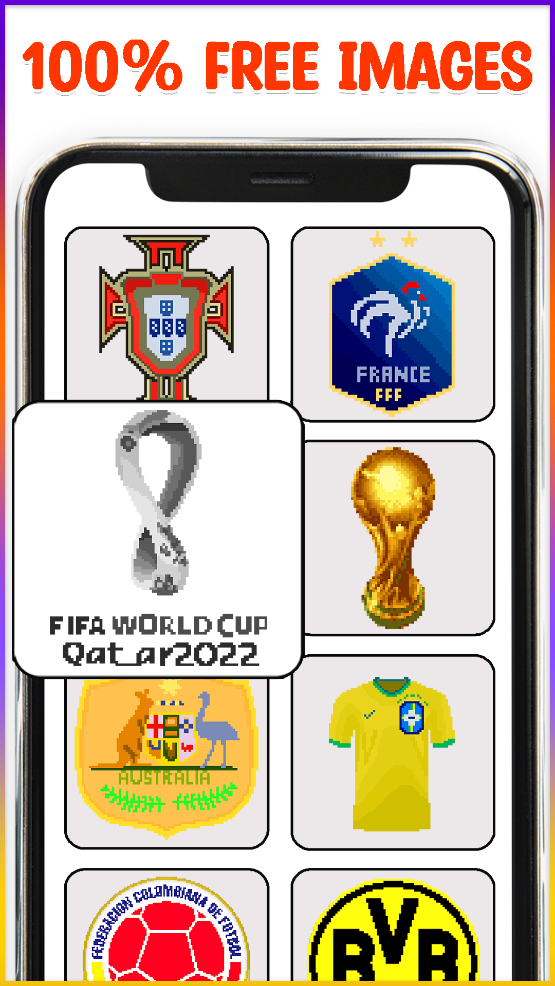 اسکرین شات 8 برنامه Football Pixel Art Coloring