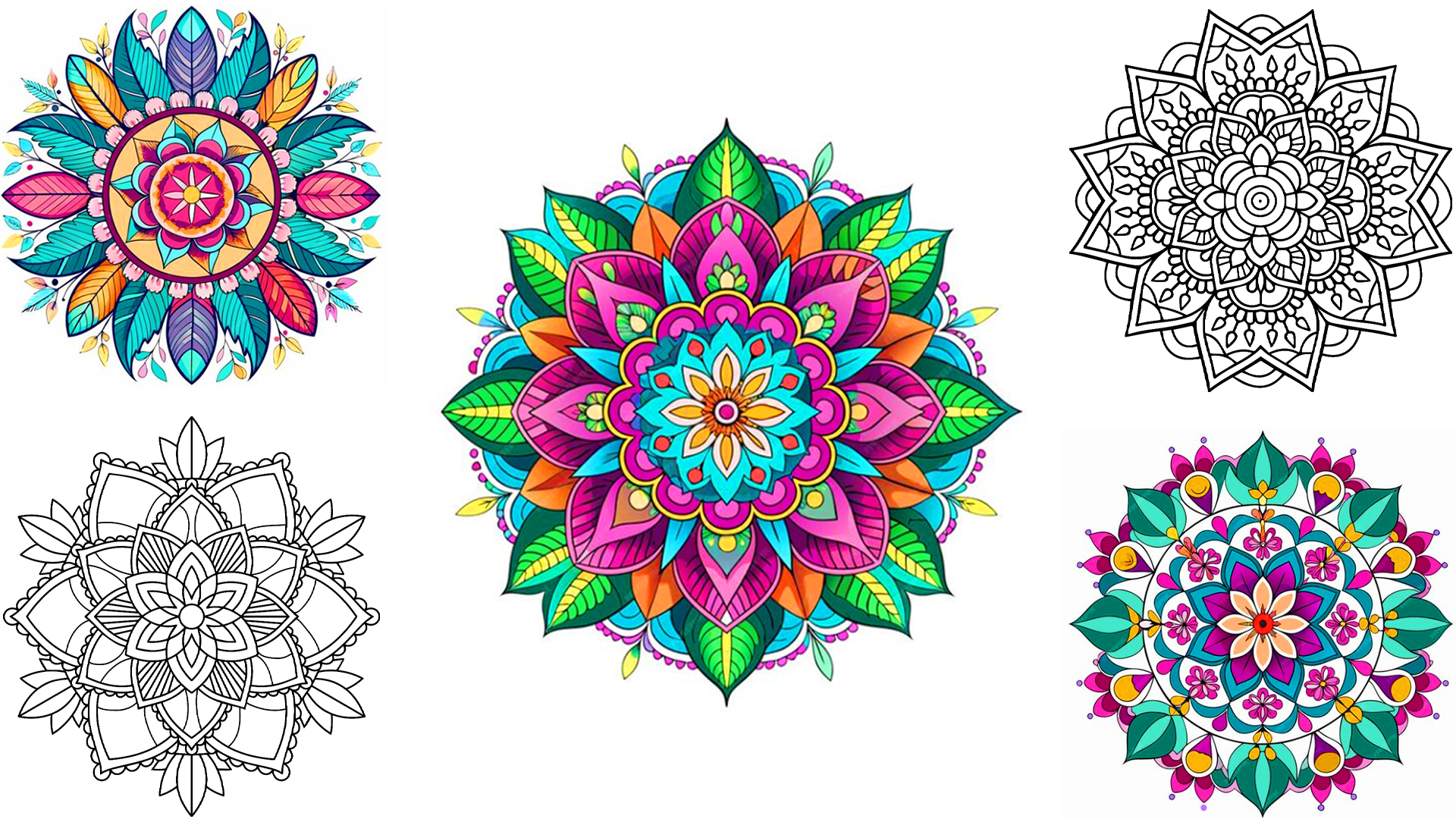 اسکرین شات 4 برنامه Mandala Color by Number Book