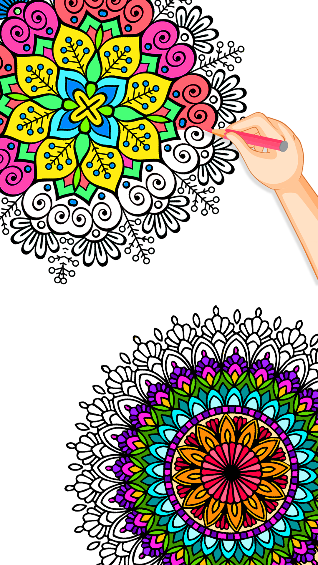 اسکرین شات 1 برنامه Mandala Color by Number Book