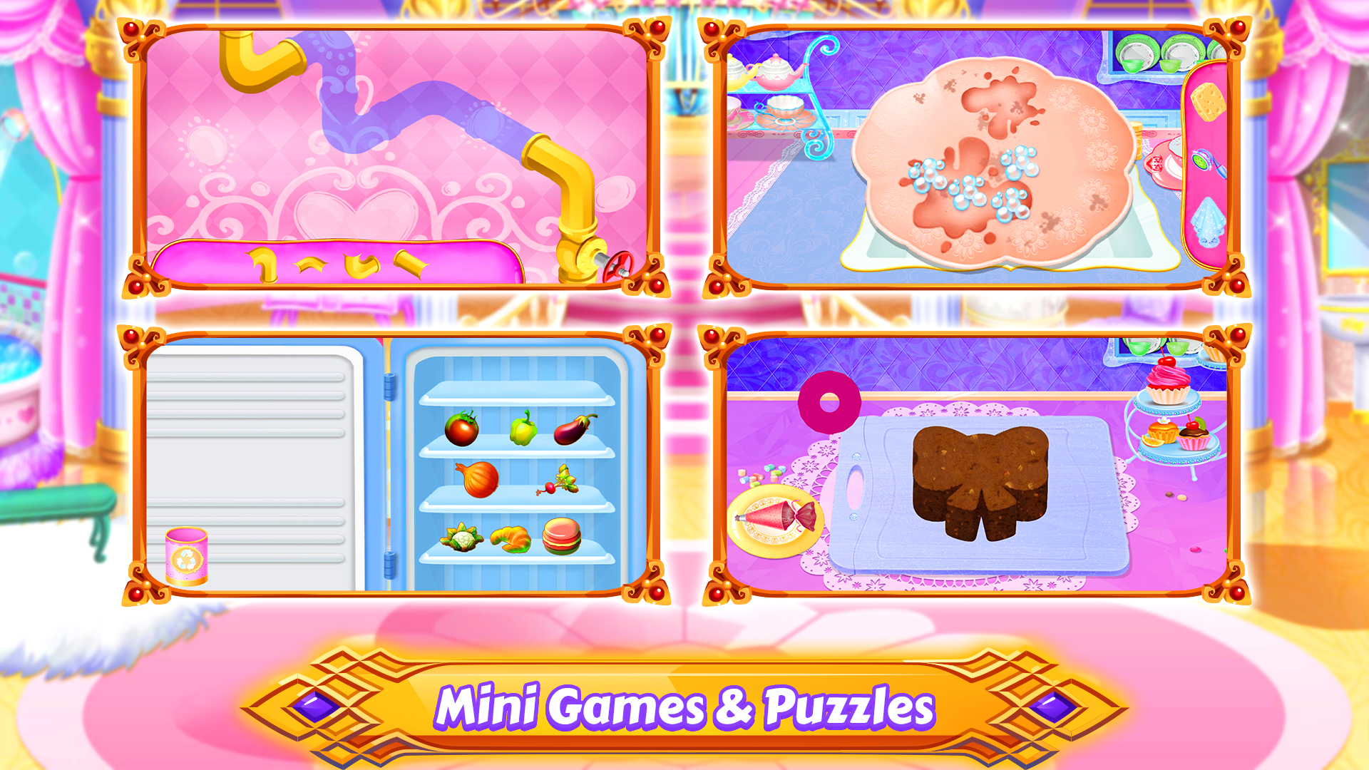 اسکرین شات 6 بازی Princess Room Cleanup Washer