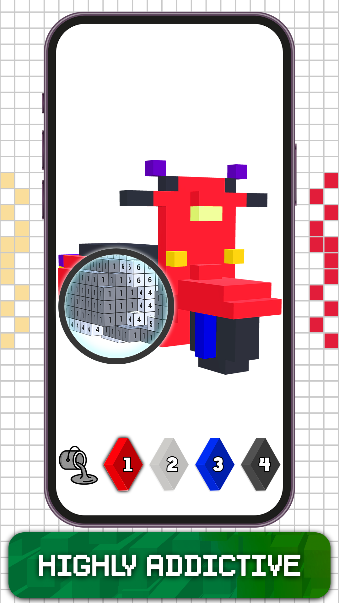 اسکرین شات 8 برنامه 3D Color by Number Voxel