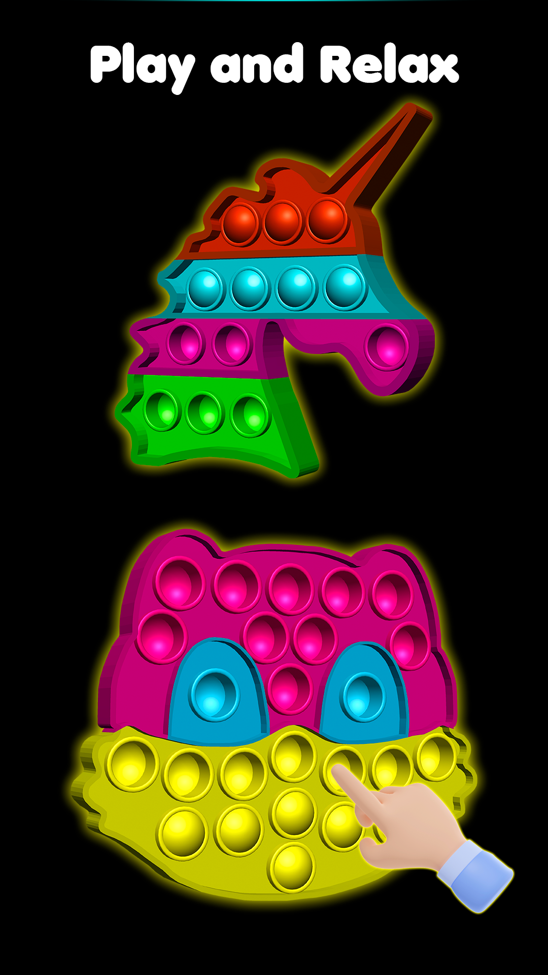 اسکرین شات 6 بازی Pop It Glow Antistress Fidgets