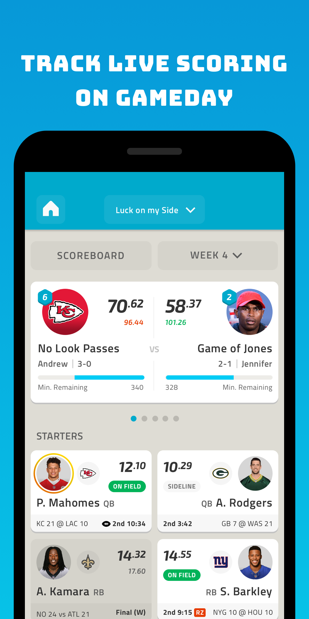 اسکرین شات 1 برنامه NFL Fantasy Football