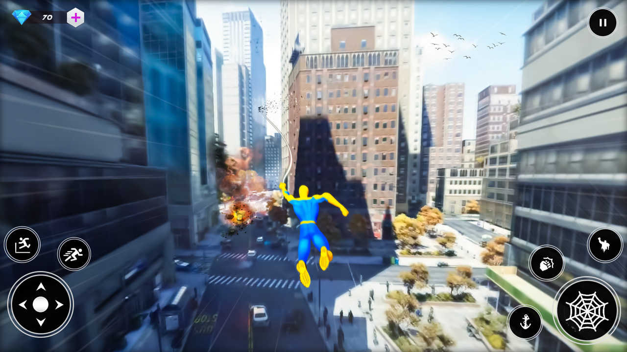 اسکرین شات 3 بازی Spider Hero Miami Rope : Hero Fighting Games