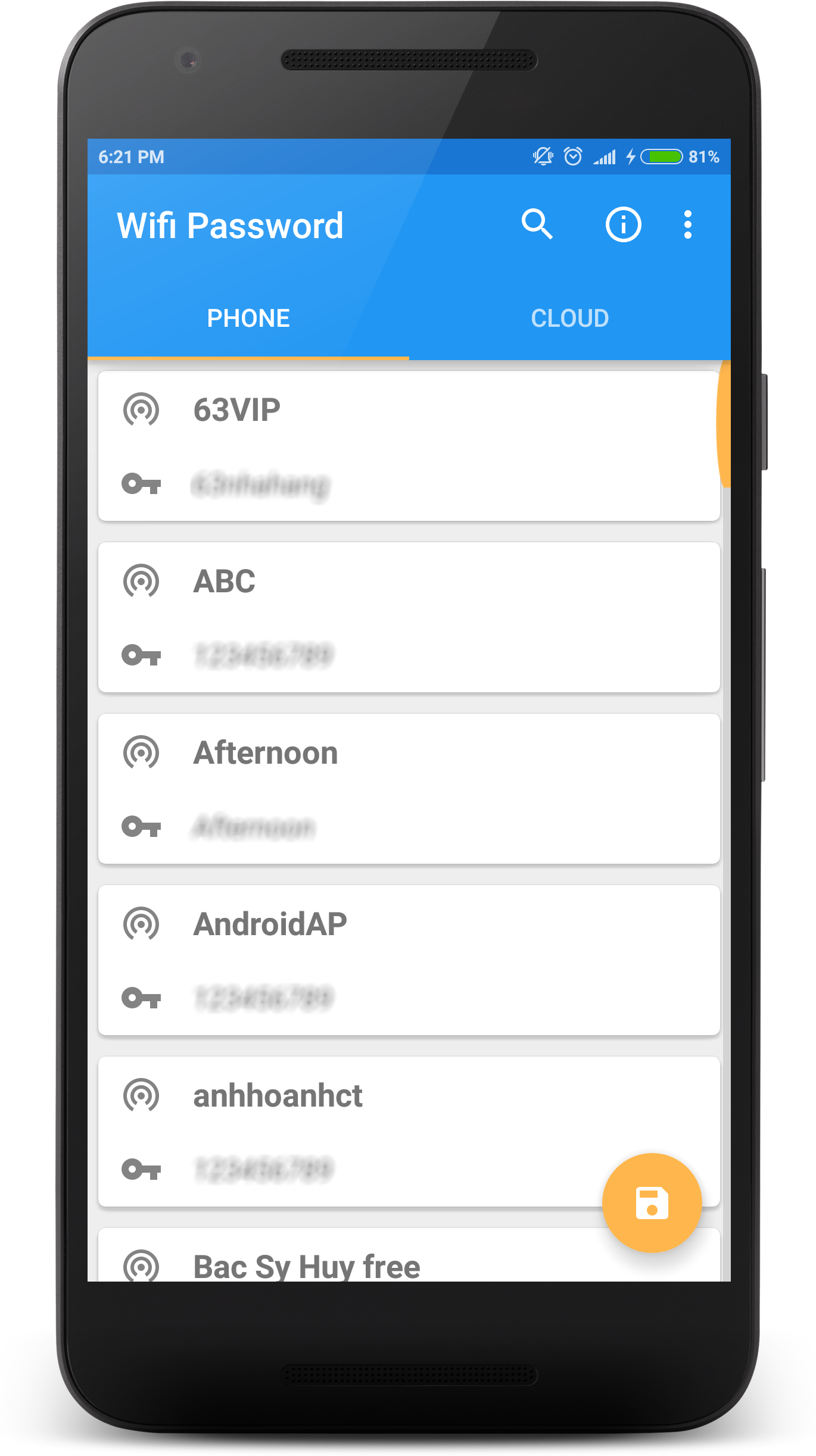 اسکرین شات 4 برنامه Wifi Password Recovery