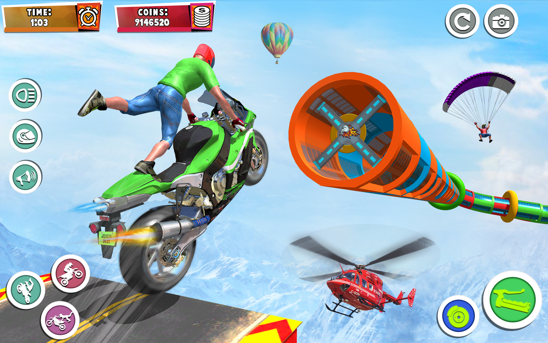 اسکرین شات 1 برنامه Bike Racing Game : Bike Stunts