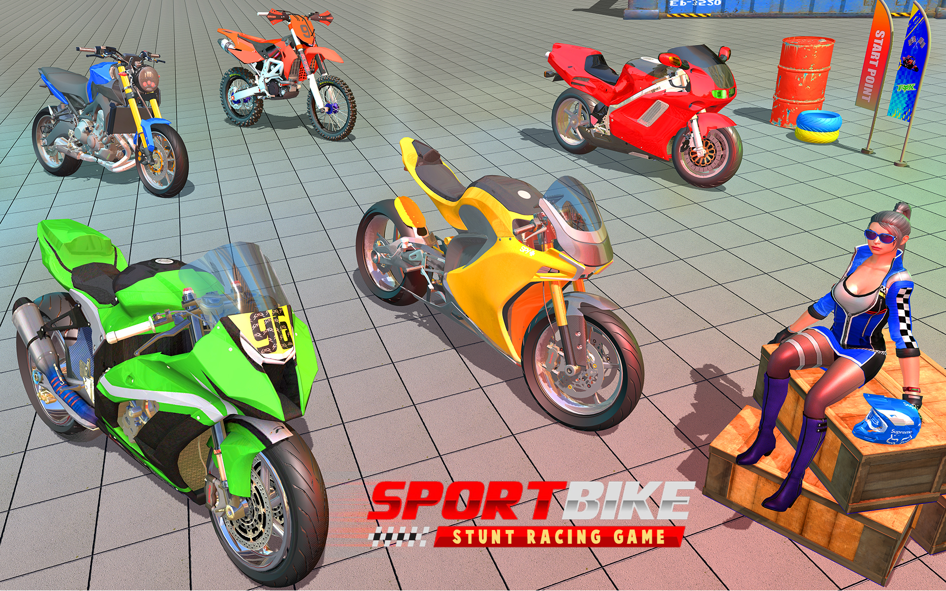 اسکرین شات 2 برنامه Bike Racing Game : Bike Stunts