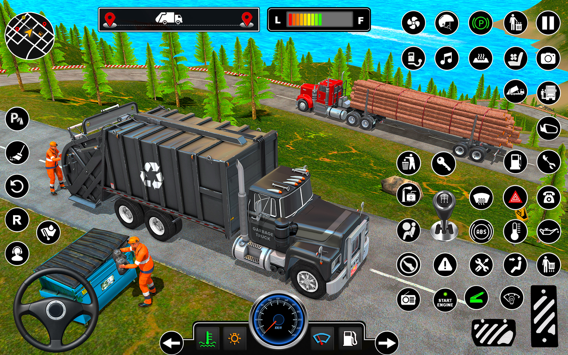 اسکرین شات 2 برنامه Offroad Garbage Truck Driving
