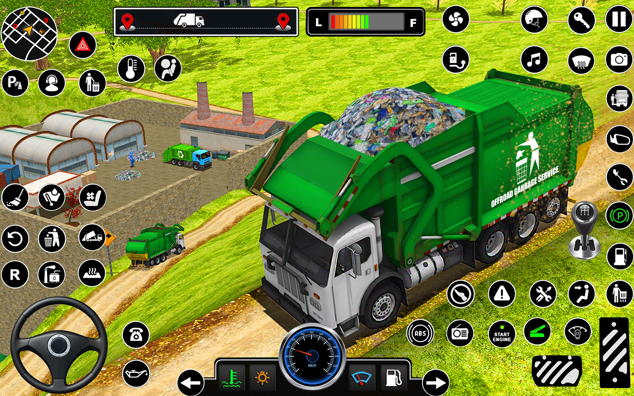 اسکرین شات 1 برنامه Offroad Garbage Truck Driving