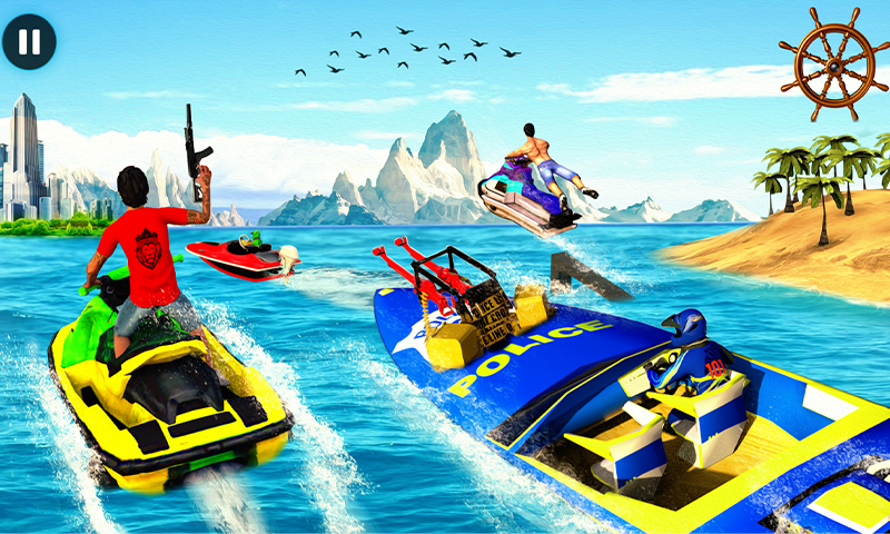 اسکرین شات 5 بازی Police Jet Ski Chase Crime Sim