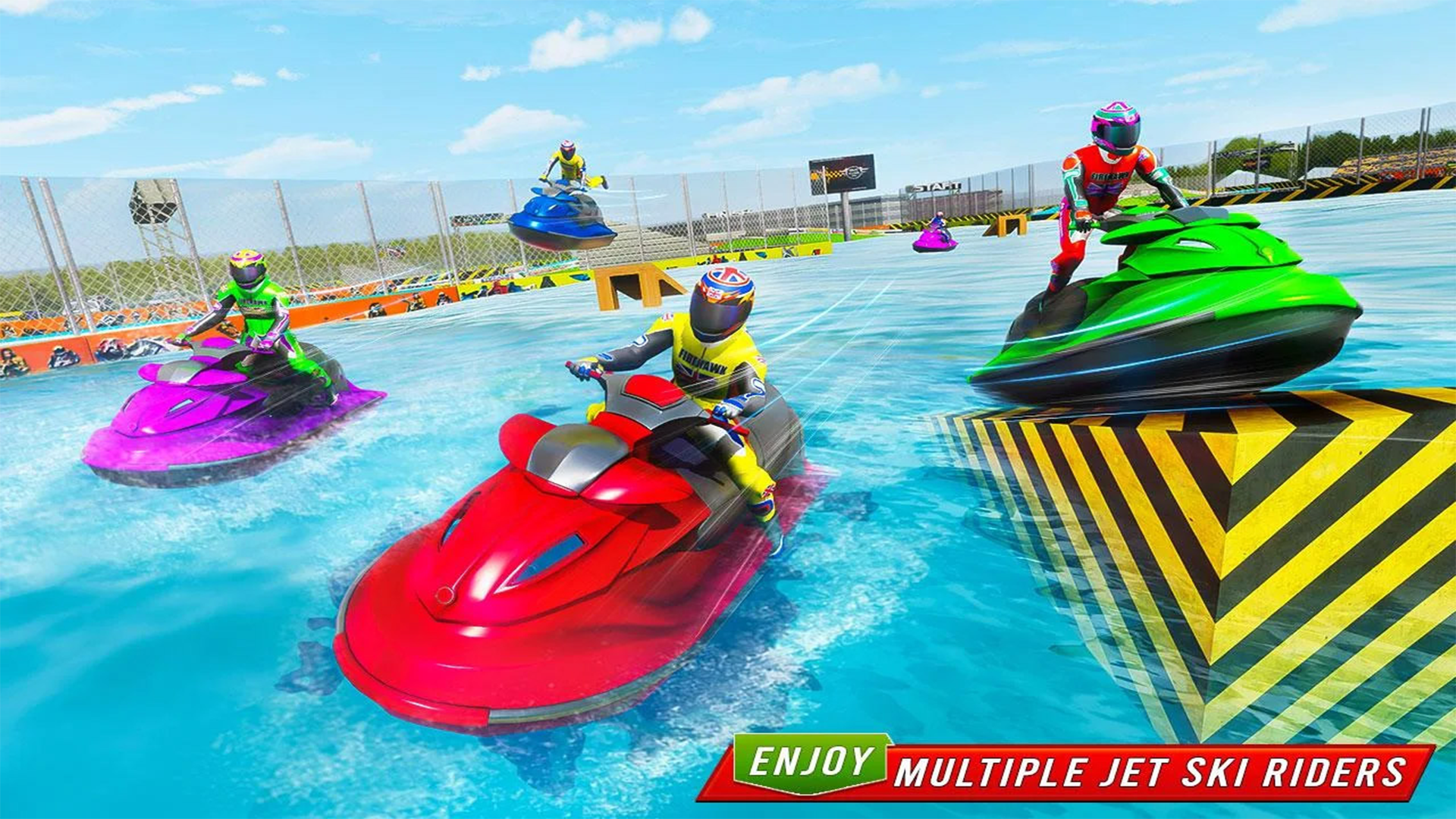 اسکرین شات 1 برنامه Jetski Boat Racing: Boat Games