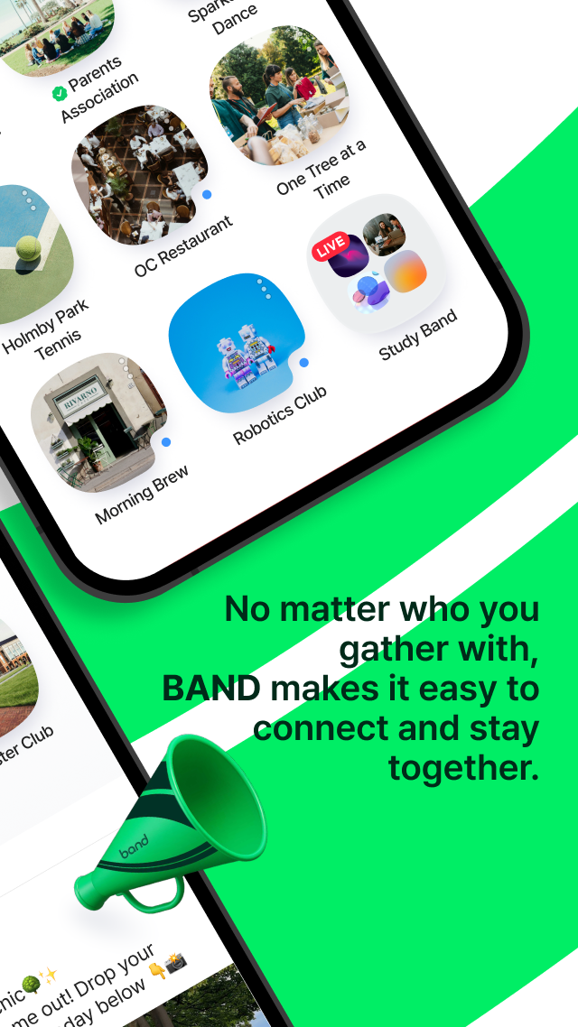 اسکرین شات 2 برنامه BAND - App for all groups