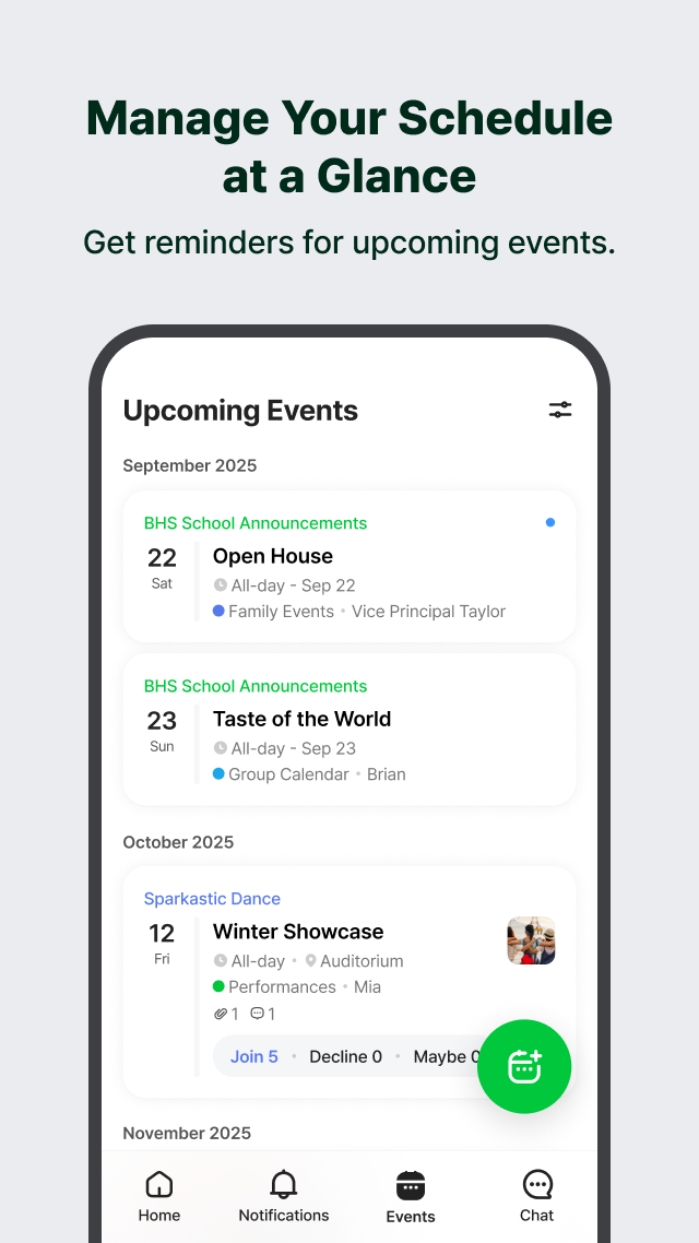 اسکرین شات 4 برنامه BAND - App for all groups