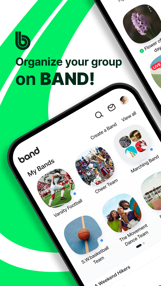 اسکرین شات 1 برنامه BAND - App for all groups