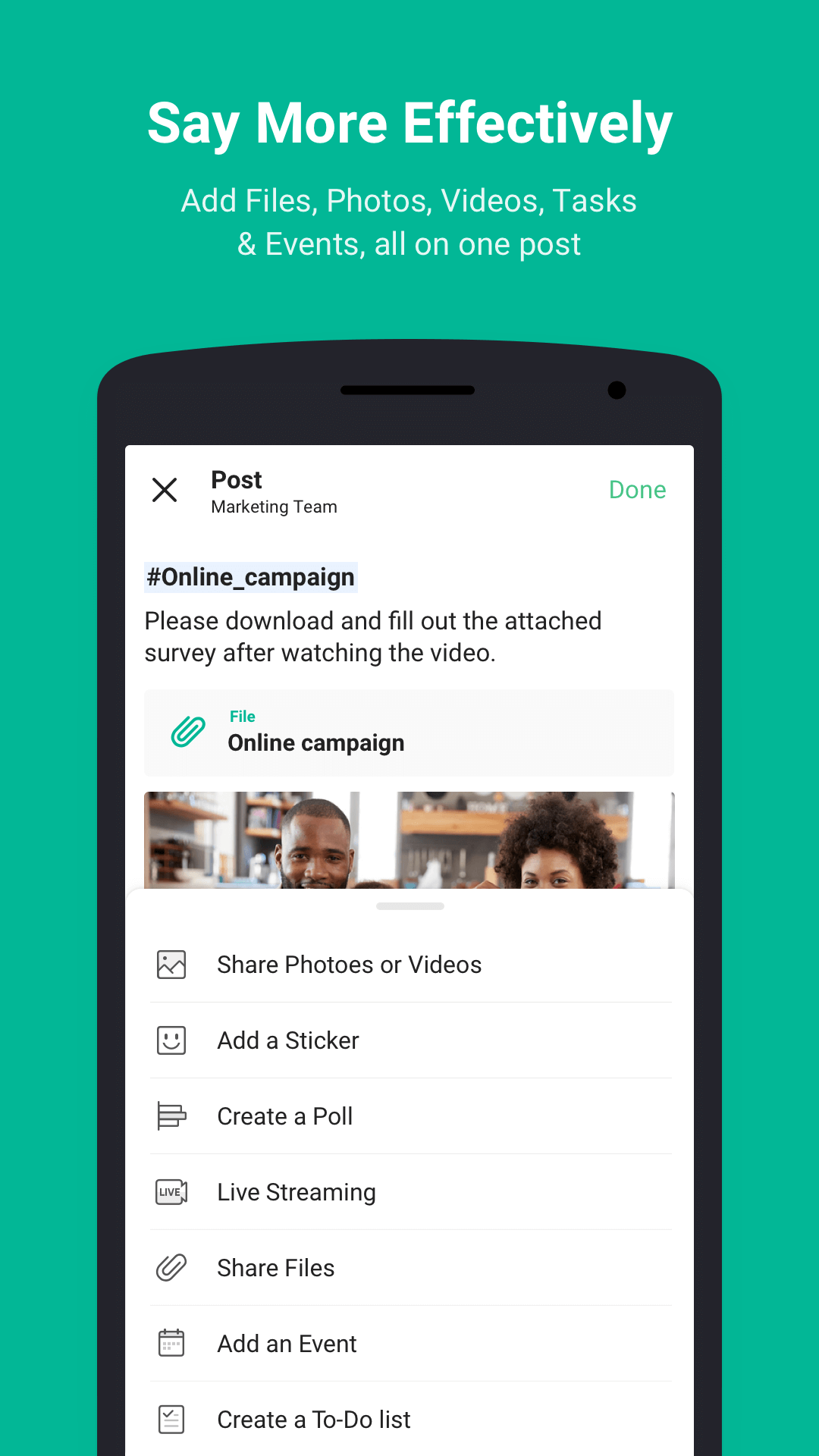 اسکرین شات 4 برنامه BAND - App for all groups