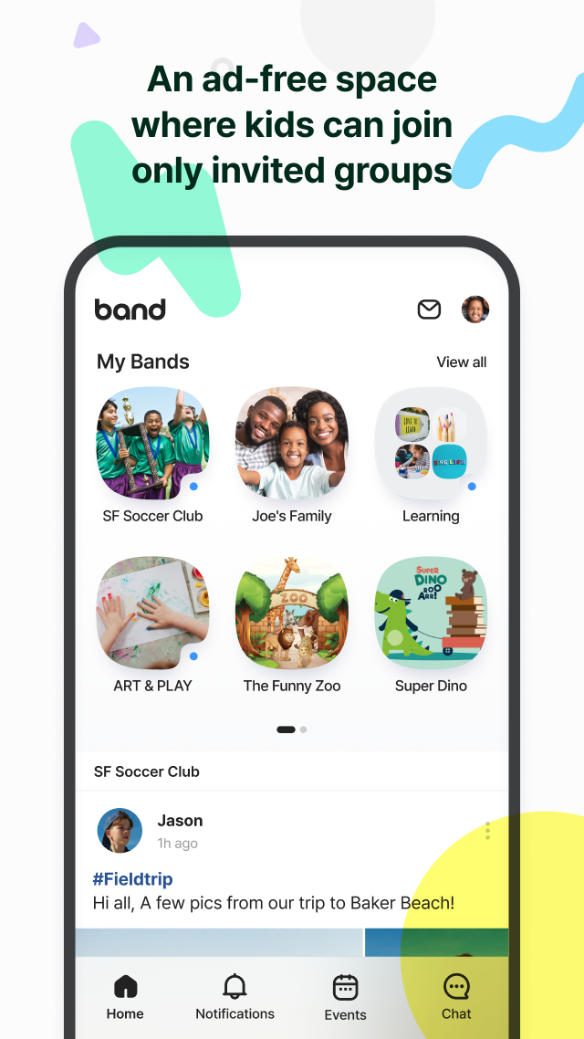 اسکرین شات 2 برنامه BAND for Kids