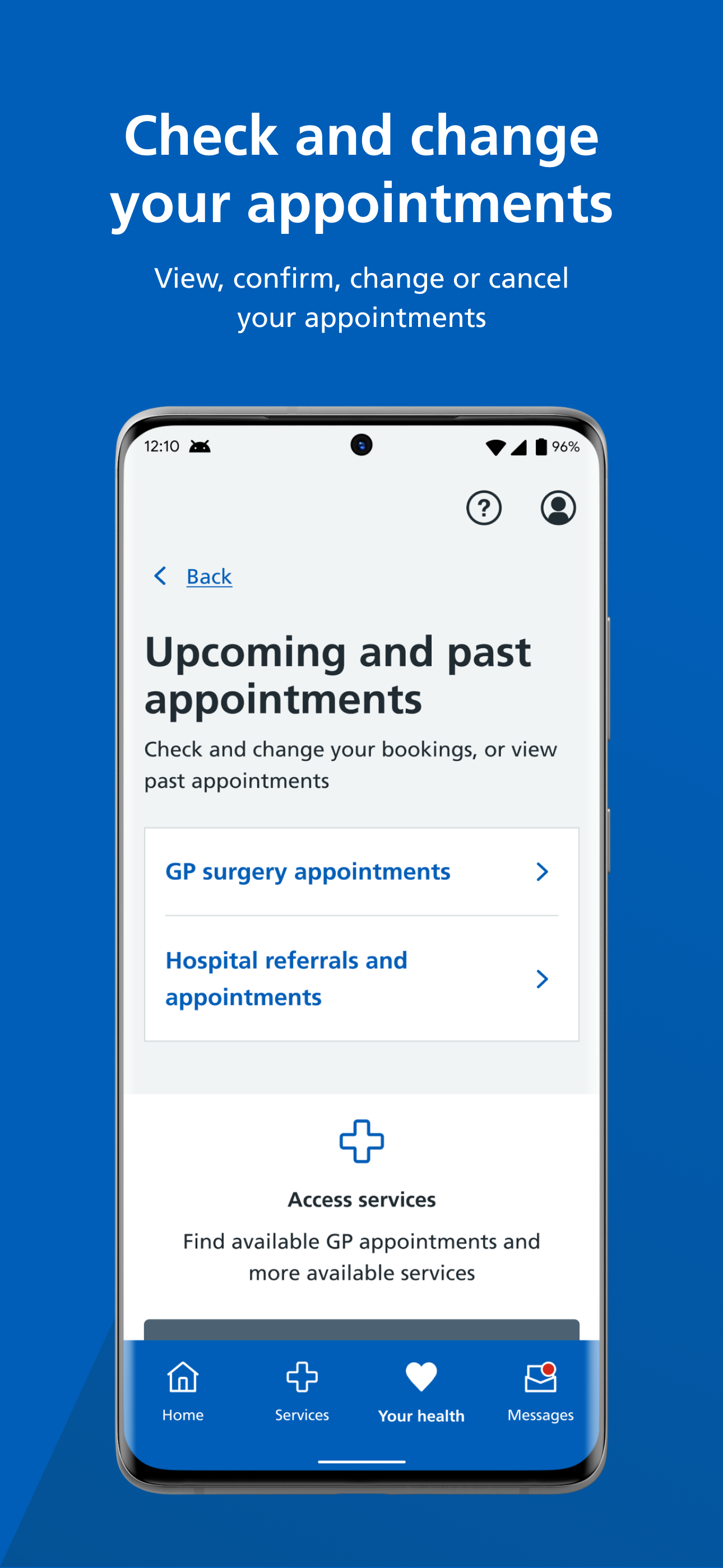 اسکرین شات 6 برنامه NHS App