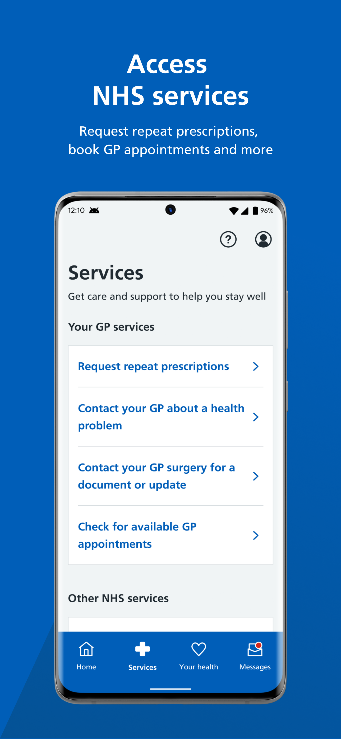اسکرین شات 3 برنامه NHS App