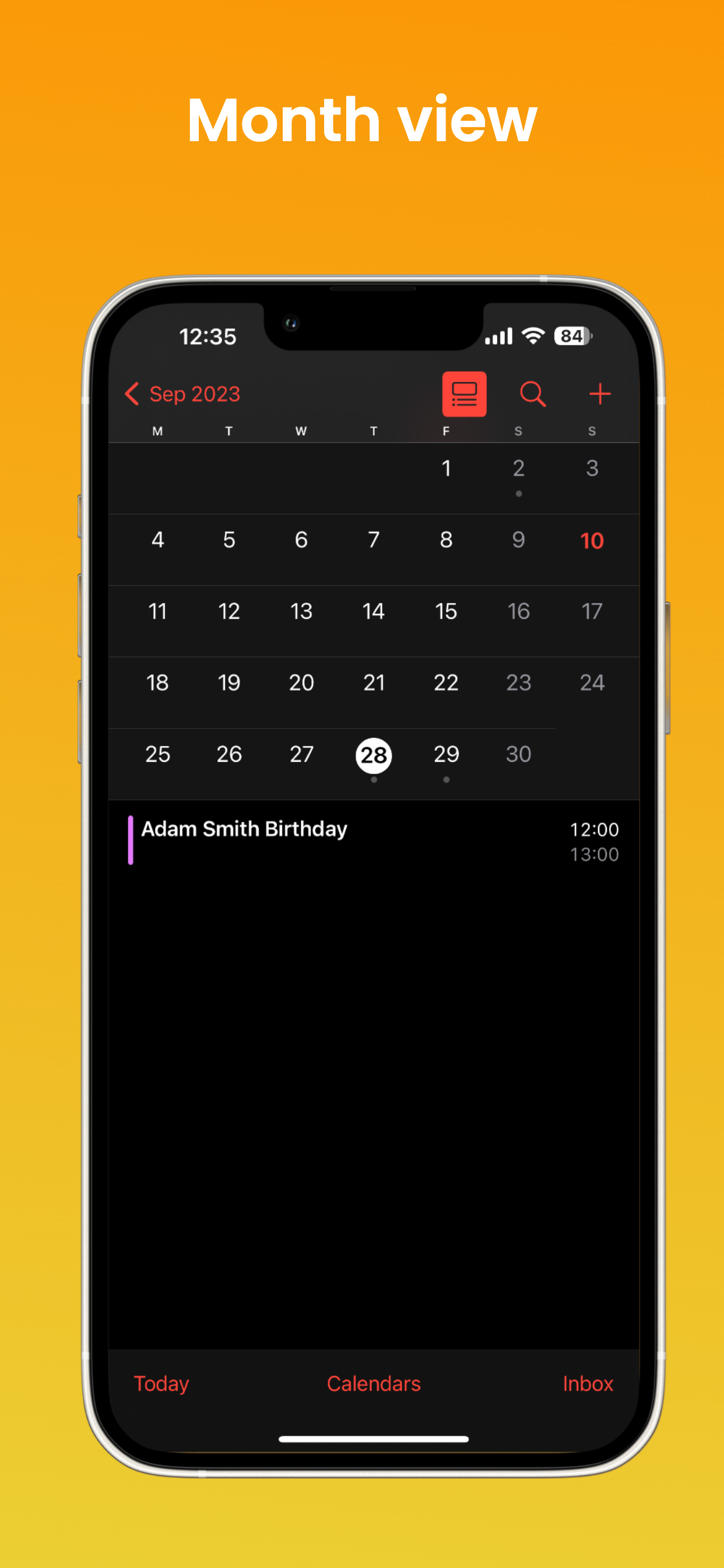 اسکرین شات 2 برنامه iCalendar - Calendar OS 18