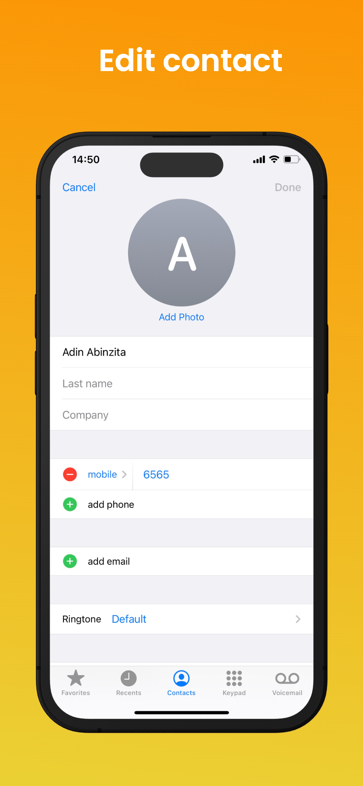 اسکرین شات 5 برنامه iContacts – OS 17 Contacts