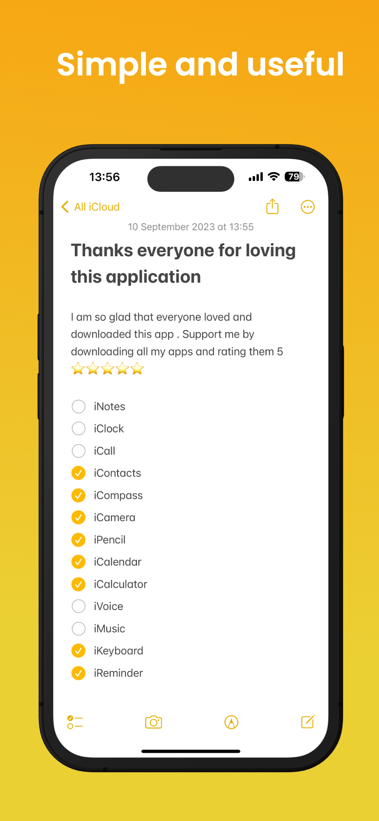 اسکرین شات 1 برنامه Note OS 18 - Phone 16 Notes