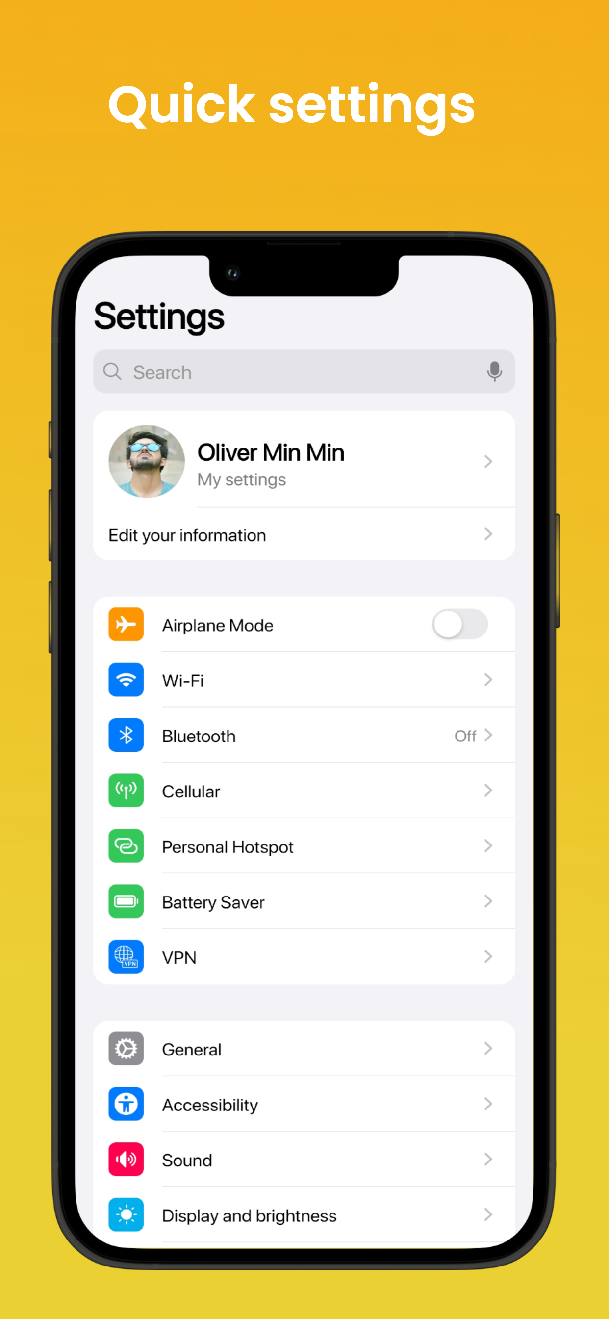 اسکرین شات 1 برنامه Android Quick Settings Phone16