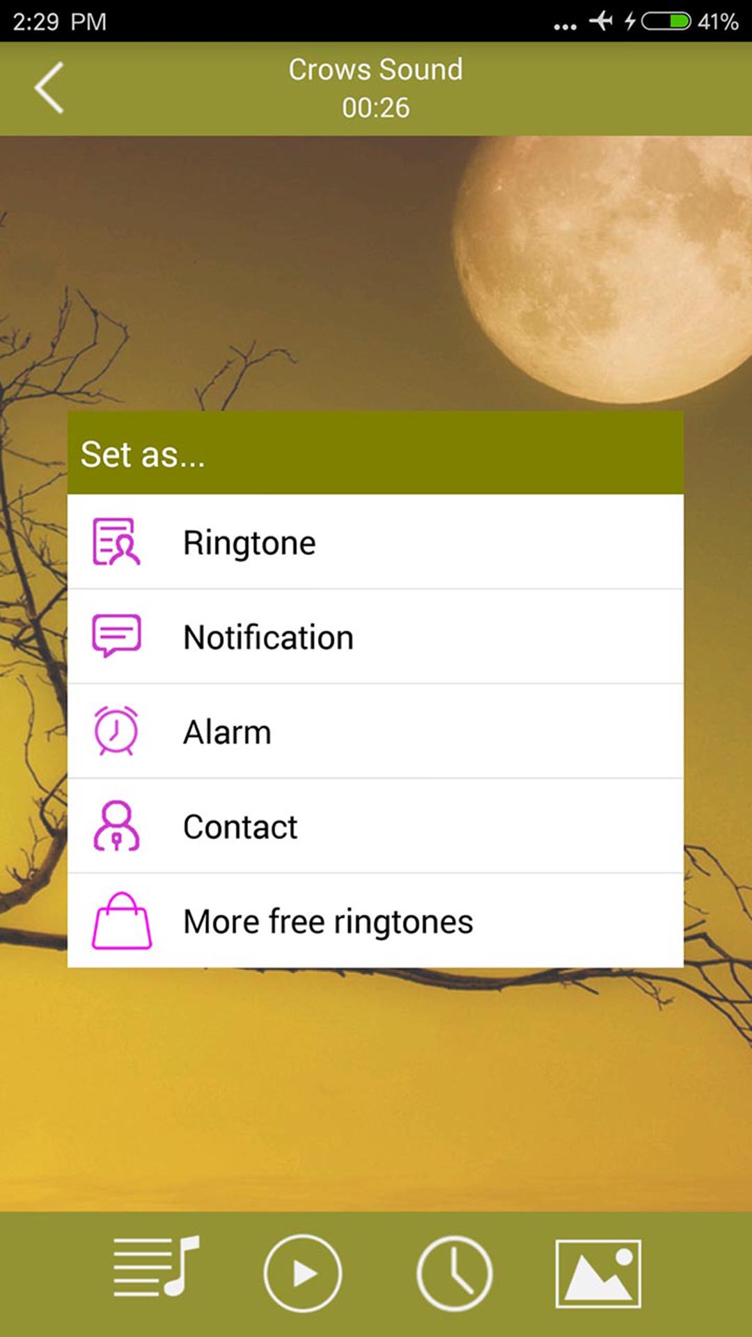 اسکرین شات 4 برنامه Birds Sounds & Ringtones