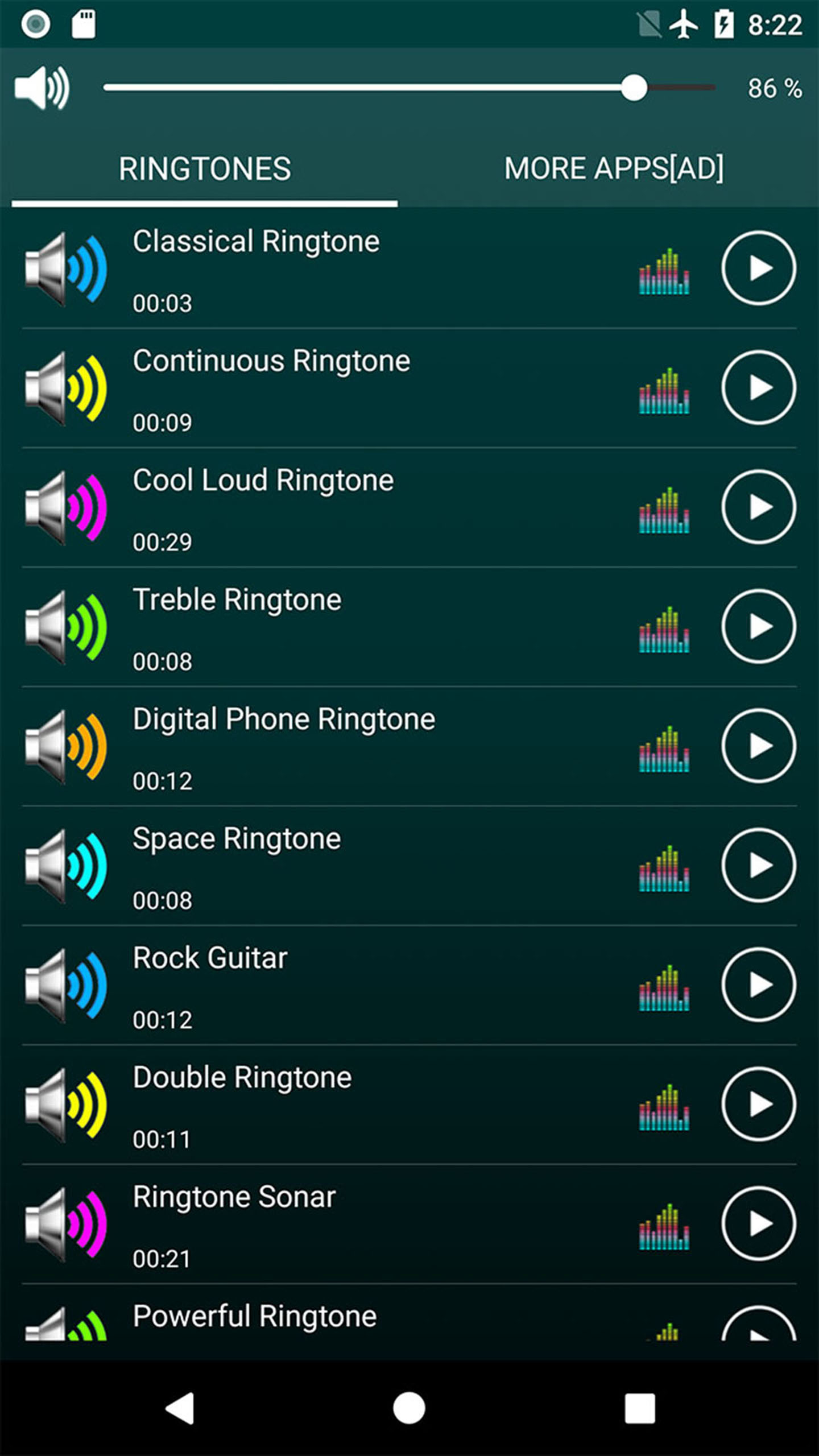 اسکرین شات 2 برنامه Loud Phone Ringtones