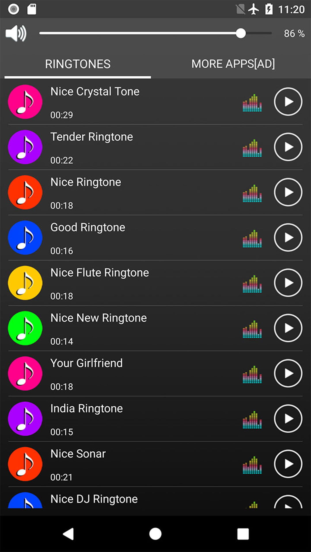 اسکرین شات 2 برنامه Nice Ringtones