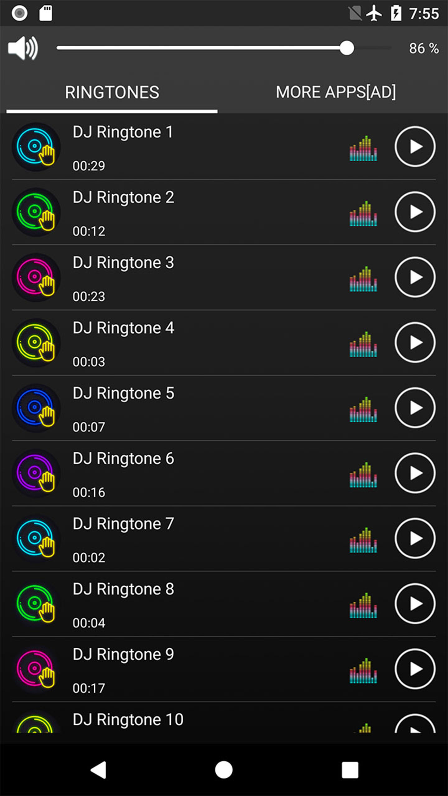 اسکرین شات 2 برنامه Loud DJ Ringtones